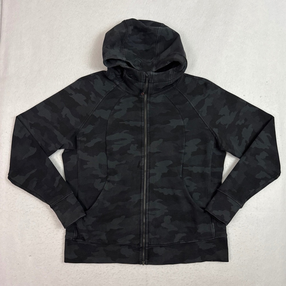 Lululemon Scuba Full Zip Hoodie 20 Heritage 365 Camo Deep Coal LW4BQDS